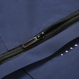 Veste Homme Mi Saison à Capuche Bleu