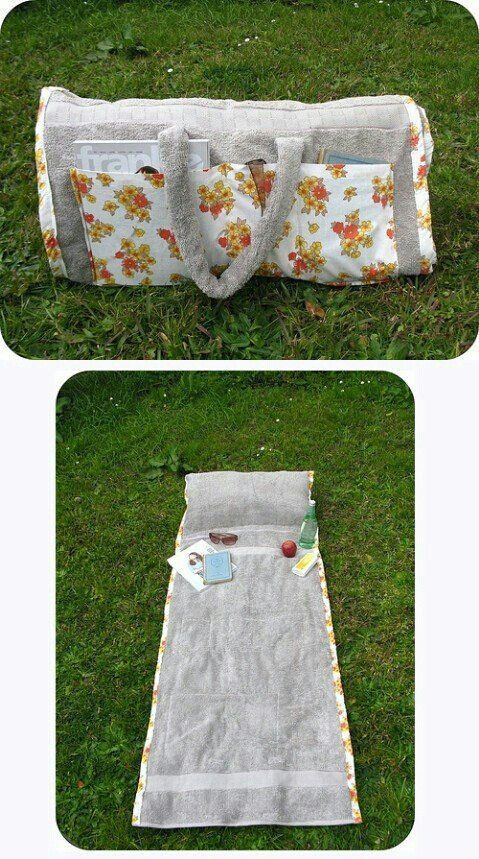 Sac de plage avec coussin